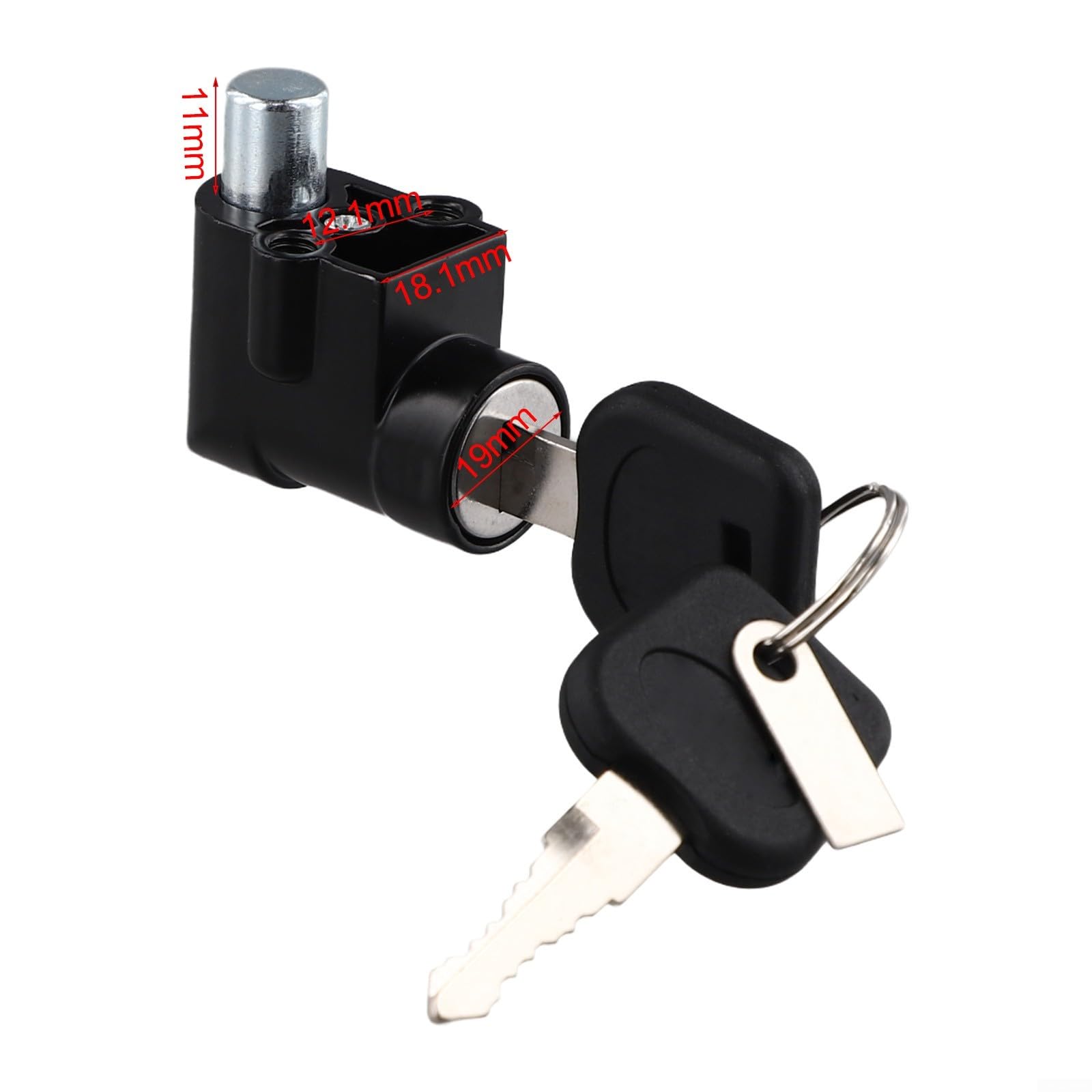 Antivol de batterie et clés pour vélo électrique, mécanisme de verrouillage électrique en métal avec double clés pour boîtier de batterie Hailong compatible avec batterie Hailong 1 2 E-Bike (20 mm)