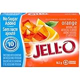 Jell-O Orange Jelly Powder Light, Gelatin Mix, Pack of 18