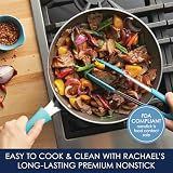 Rachael Ray Cook + Create nieprzywierająca patelnia do smażenia/woka, 25 cm, niebieska agawa