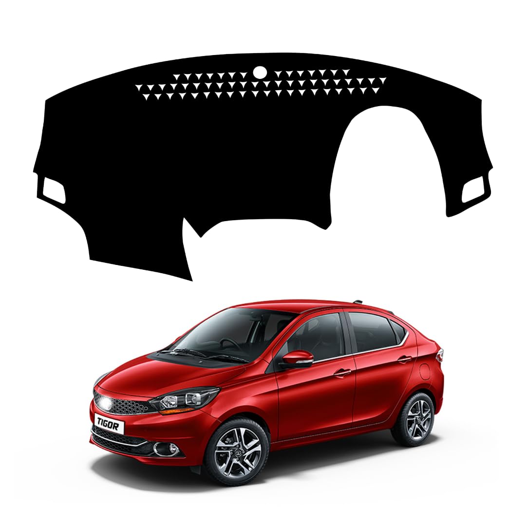 Car Dashboard Cover Compatible with Tata Tigor 2017-2025 Dustproof, UV Resistant | Sun Shade Carpet | Custom Fit Car Accessories (Balck)-image-46
