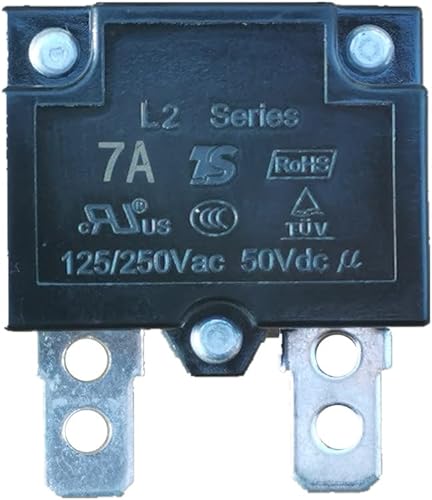 jiaruixin 2 piezas 7A 125250Vac 50VDC relé de reinicio automático Fusible Therma Switch Circuit Breaker Protector de sobrecarga de corriente para