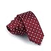 Elviros Men's Eco-friendly Fashion Polka Dot Slim Tie 2.4'' [6cm] Red