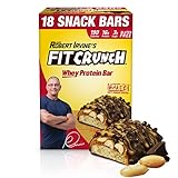 FITCRUNCH Snack Size Protein Bars, Designed by Robert Irvine, Worldâ€™s Only 6-Layer Baked Bar, Just 3g of Sugar, Gluten Free, High Protein & Soft Cake Core (18 Count Peanut Butter)