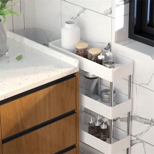 Miniatura 3 de ADFSFD - Carrito de almacenamiento multicapa de material más grueso organizador de baño estante móvil