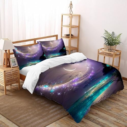Housse de couette 200x200cm microfibre La Lune Bedding imprimé 3D - 2