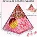 Rose Quartz Orgone Pyramid, Handmade Orgonite Pyramids with Positive Energy, Crystal Pyramid for Love, Relationship, Crystals and Healing Stones for Chakra Balance, Birthday Gifts for Women, Men