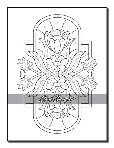 Color by Number Flowers: An Adult Coloring Book with Fun, Easy, and Relaxing Coloring Pages (Color by Number Coloring Books) - Image 28