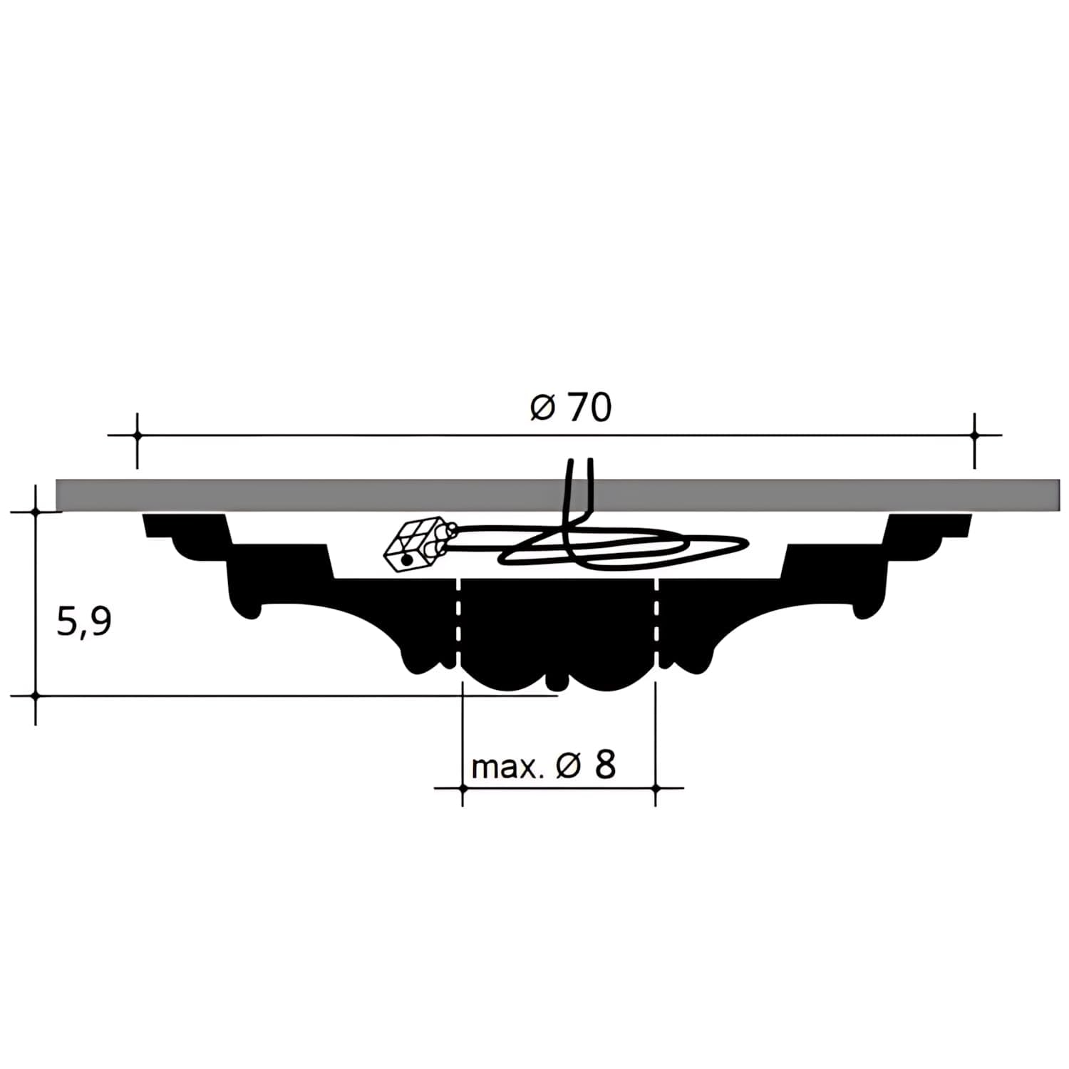 Orac Rosace R73 Ø 70 cm x 5,9 cm Mousse de polyuréthane rigide prétraité