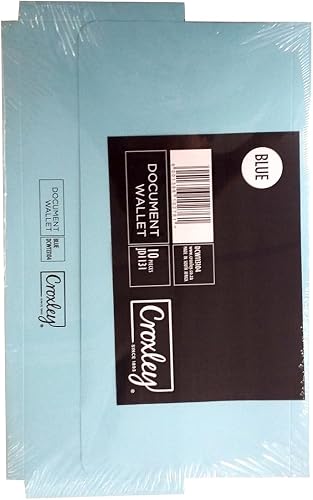 JD1131 CROXLEY Document Wallet -220gsm A4 Blue
