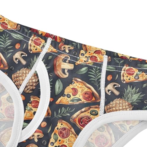 ODAWA Pizza Navy Blue Tag Free Boys Cotton Underwear, Toddler Underwear 2T4