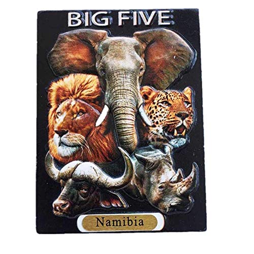 Aimant de réfrigérateur 3D animaux sauvages de Namibie Afrique souvenir de voyage, cadeau de maison, cuisine, réfrigérateur décoratif autocollant magnétique