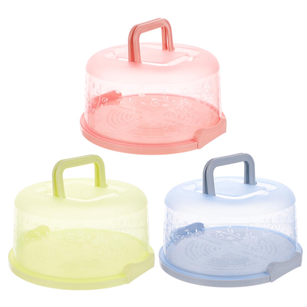 DECHOUS Versatile Cake Containers 3 Pack Portable Cake Boxes for Easy Transport Leakproof Reusable