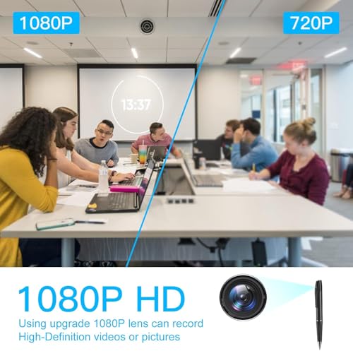 Image of DEATTI1080P Body Camera Pen [Upgraded 2024] - Body Cam with HD Video or Picture Taking, SD Card Storage, and Manual Control for Privacy Compliance (DECM8)