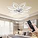 LED ventilatori da soffitto con lampada，Ventilatori da soffitto con lampada Dimmerabile Lampada da soffitto con telecomando, 6 Velocità Reversibile Estate/inverno può essere cronometrato per Camera da
