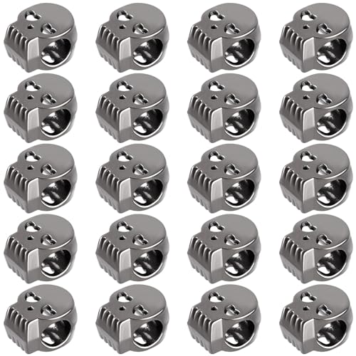 20 Pezzi Perle Teschio Halloween Massa Perles con Teschios Colori Misti Retrò Perline Scheletro Perline Teschio Europee per Signore Ragazze DIY Accessori per Creazione Braccialetti Collane (Nero)