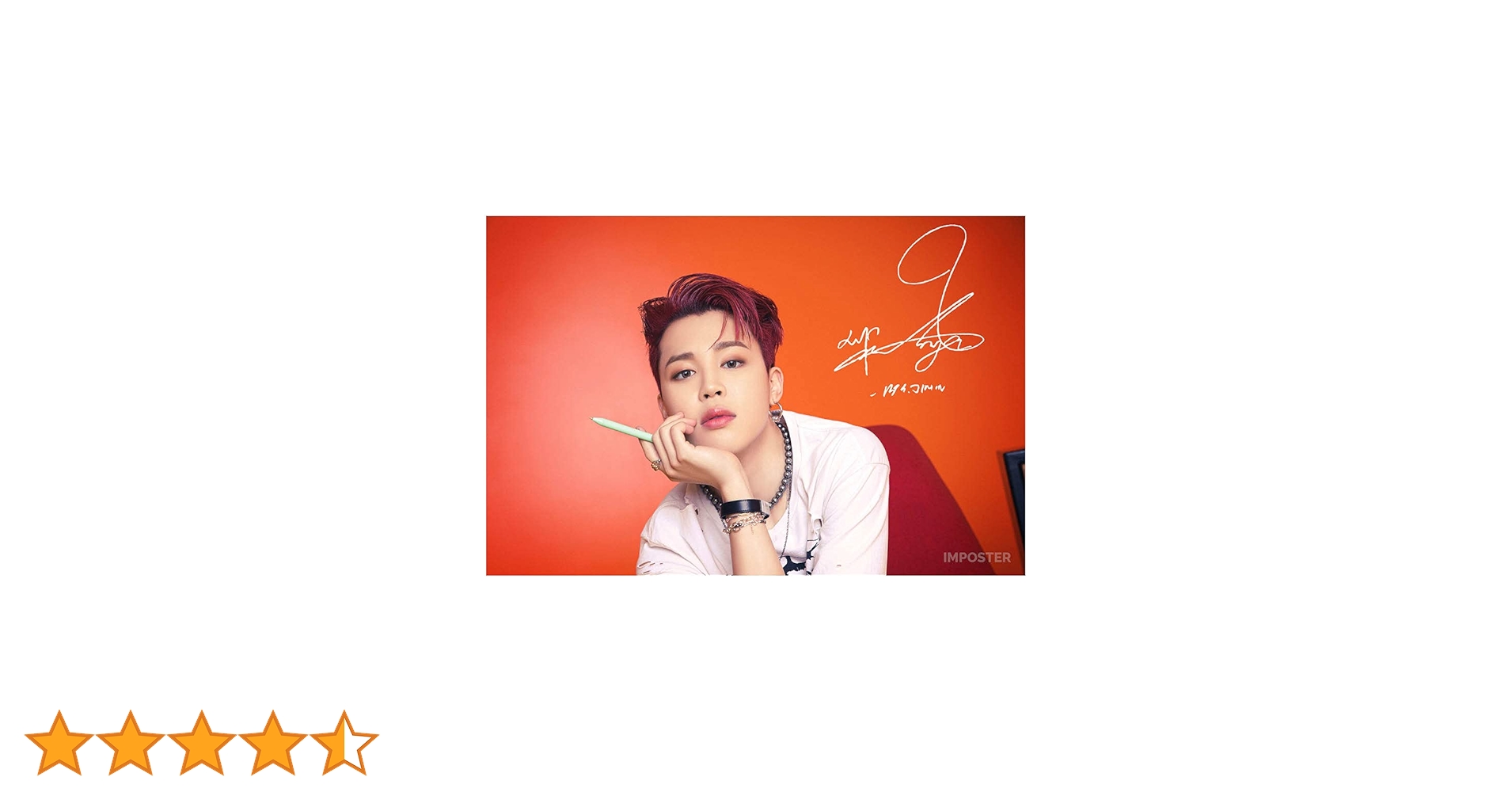 IMPOSTER BTS Jimin Autographed Poster for Your Home, café