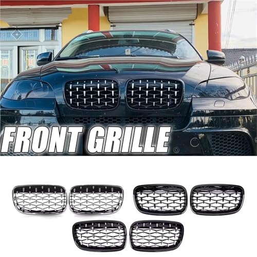 Rejilla frontal de listones dobles para X5 E70 y X6 E71 de 2007 a 2014 4