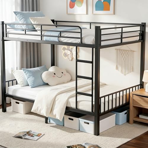 Mixcous Queen Over Queen Bunk Bed for Adults & Teens,...
