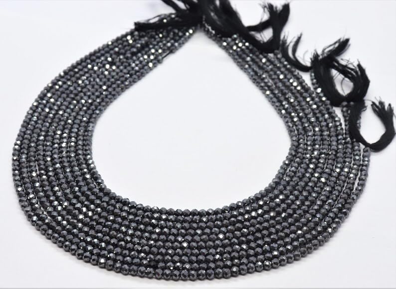 Perles en hématite naturelle pour bracelet et collier DIY à porter élégamment au quotidien