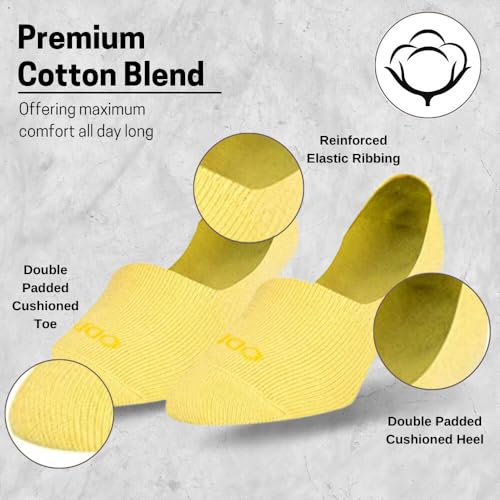 Image of Odd Sox - Basix Unisex Medium No Show Socks - Cotton Blend Low Profile - Heather Colors - Breathable Everyday Comfort