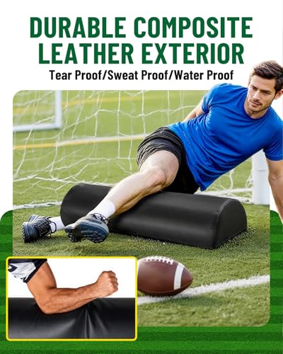 JZHLLA 2 PCS Step Over Dummy, Half Round Tackle Dummies with Handles, High-Density Sponge Blocking Pad Equipment for Footwork Drills Sports Training Practice