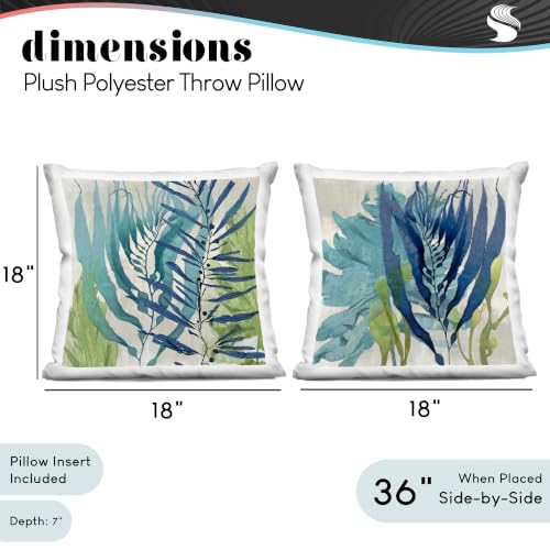 Image of Stupell Industries | Nautical Seaweed Grass Layered, 18 x 18 Each