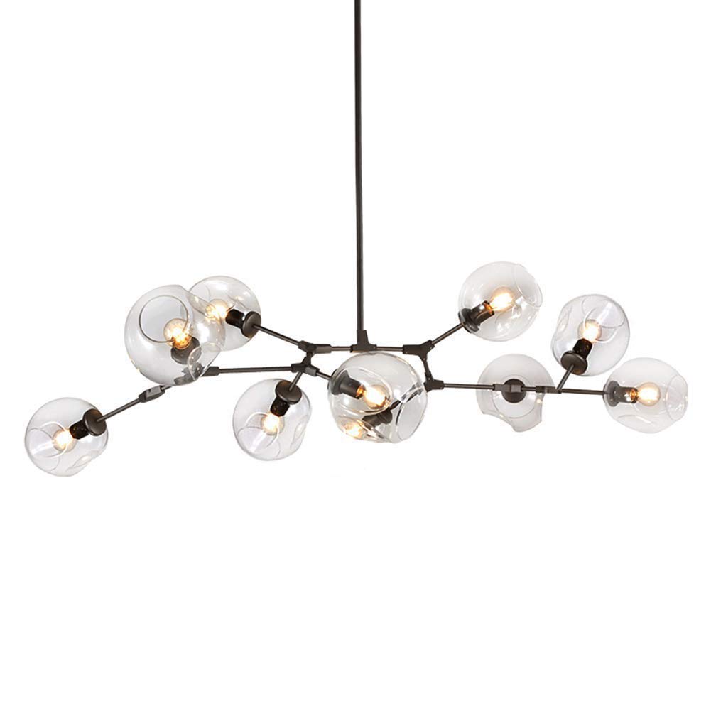 FZQSXAZU Chandeliers,Modern Industry Sputnik Chandelier，Modern 3S Gold Ceilingd Century Adjustable Hanging Fixture for Kitchen Living Room Bedroom/Transparent./9S