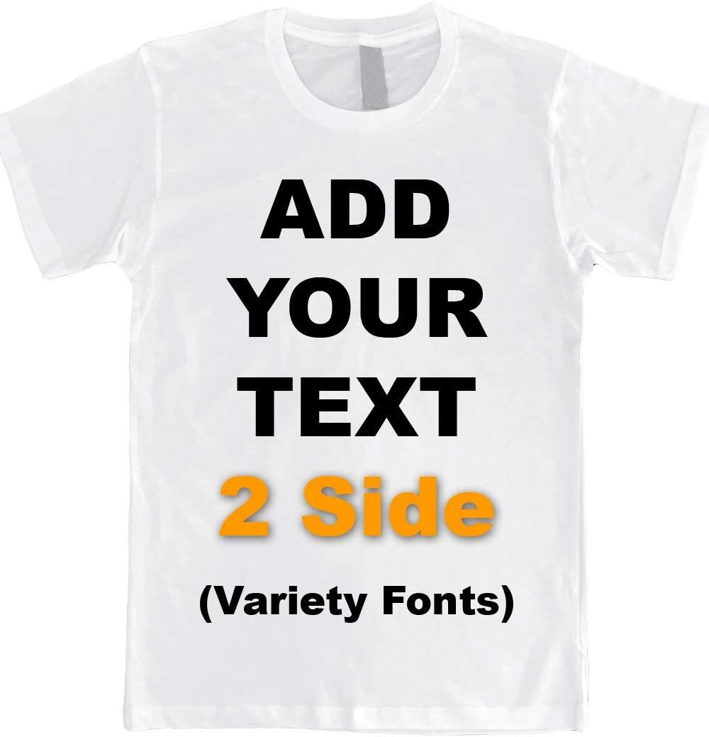 Custom T Shirts Front & Back Add Your Text Ultra Soft for Men & Women Cotton T Shirt