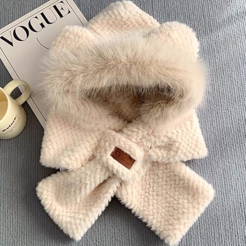 2-in-1 Hat Scarf Integrated Ear Protection Windproof Hat Scarf Winter Warm Plush Hat Scarf4