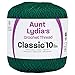 Coats Crochet Aunt Lydia's Crochet, Cotton Classic Size 10, Forest Green