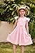 Arshiner Girls Dress Summer Princess Party Cotton Linen Toddler Dresses 5 Years Pink