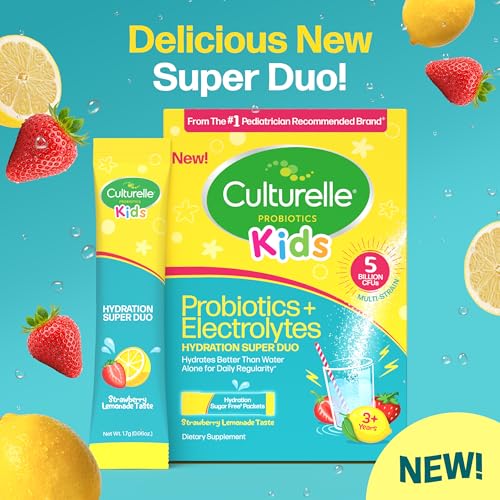 Culturelle Kids Probiotics + Electrolytes, Strawberry Lemonade, 30 Packets - image 9