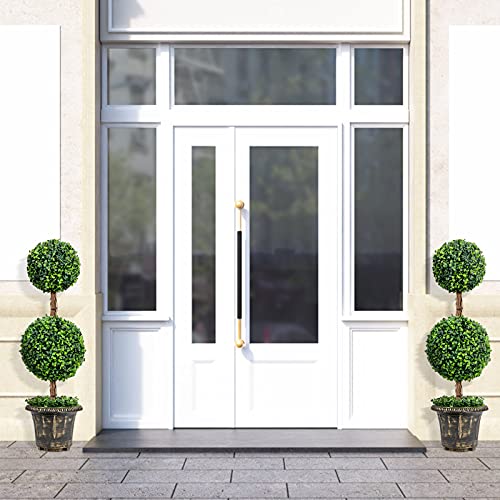 Goplus 3 Ft Artificial Boxwood Topiary Tree, Fake Greenery Plants Ball Tree, Leaves & Cement-Filled Plastic Flower Pot Decorative Trees For Home Office Indoor Outdoor #TOP1