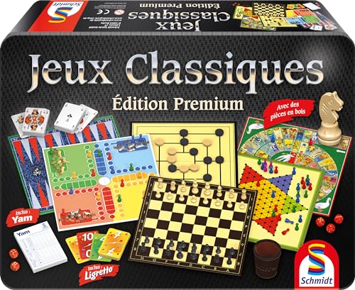 Schmidt Spiele 88263 Coffret Premium Boite Métal, Collection de Jeux