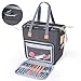 LUXJA Knitting Tote Bag, Yarn Storage Bag for Carrying Projects, Knitting Needles, Crochet Hooks and Other Accessories, Gray
