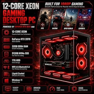 Evounic Gaming PC Desktop Computer 12-Core RTX 2070 8GB GDDR6 — photo 2 of 6