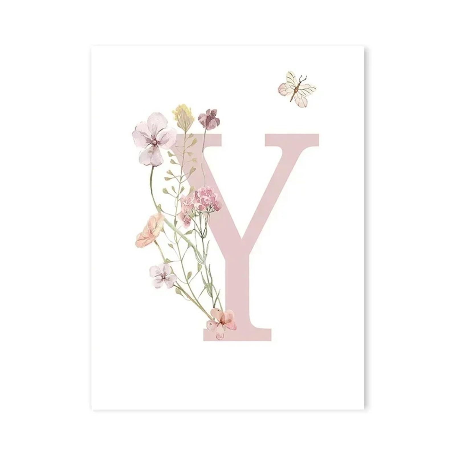 Peinture sur toile lapin et fleurs pour chambre de fille