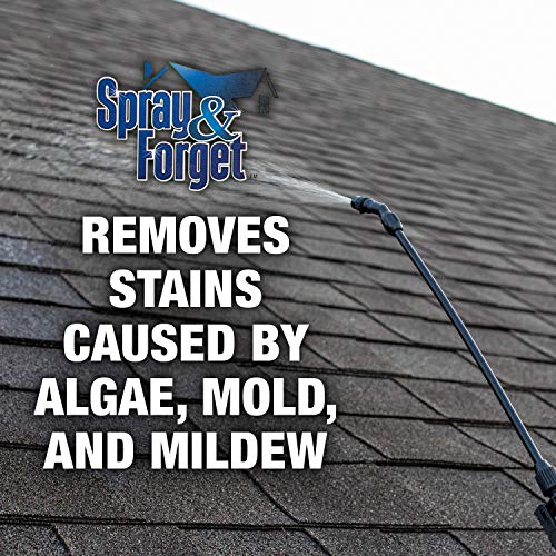 Spray & Forget Revolutionary Roof Cleaner Concentrate – Exterior Mold Stain Remover - 1 Gallon #TOP3