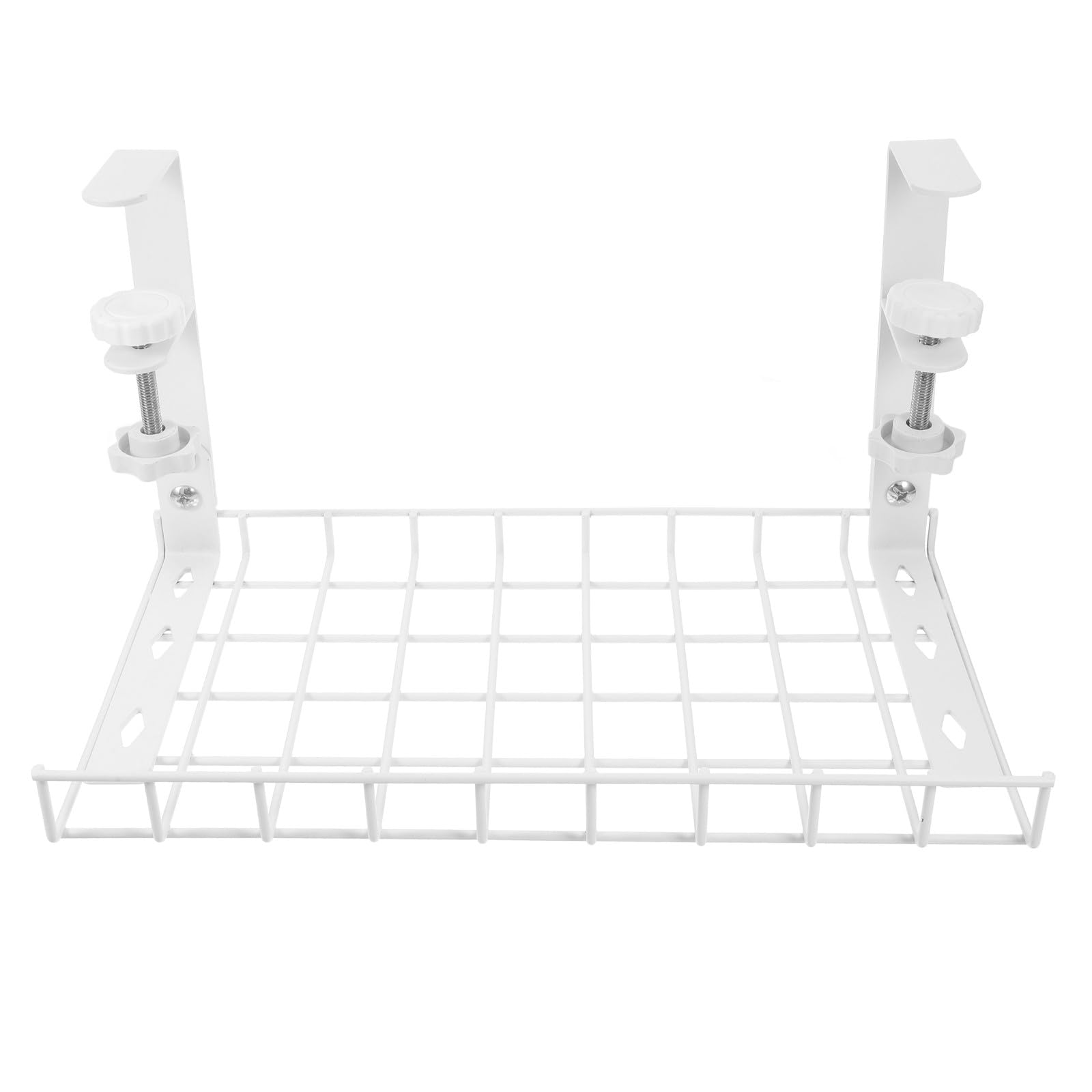 Ipetboom Organizzatore Cavi Scrivania in Ferro Bianco Capacità Ampia e Design Portatile, per Ufficio e Setup Gaming, Morsetto Regolabile 1.8-5.7cm