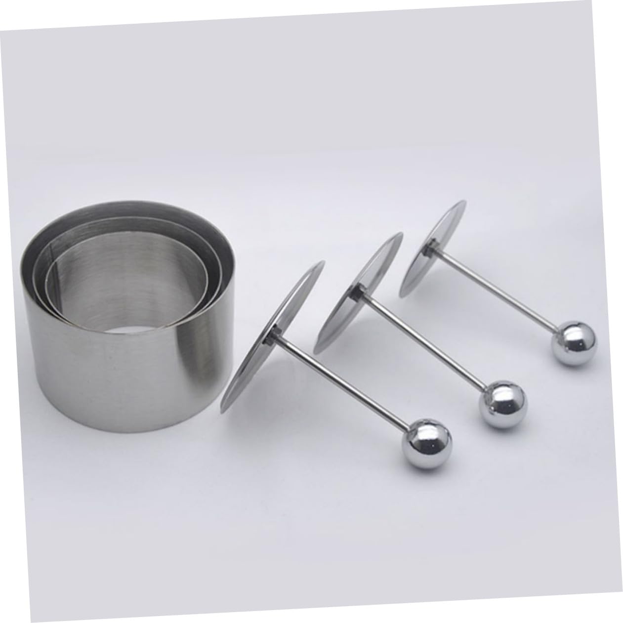 Molde Bordes Lisos de Acero Inoxidable Redondo para Platos Fríos Mantiene la Forma de Alimentos Herramienta Práctica para Cocina y Repostería