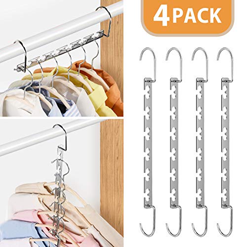 XFKITCHEN Metal Magic Hangers Space Saving Clothes Hangers Closet Space Saver Clothing Hanger Oragnizer