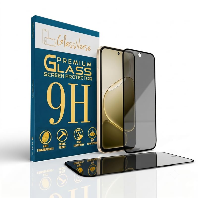 Image of GlassVerse Ultra Privacy Tempered Glass For Oppo A6s 5G (PACK OF 1) with Free Installation Kit. Edge To Edge. (In-Screen FingerPrint Lock will not work with the Privacy Guard) - 6.75 inch
