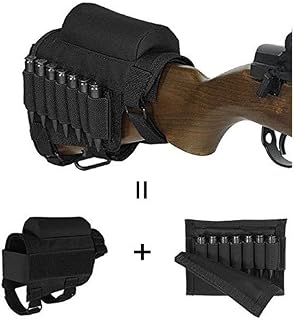 GVN Portable Adjustable Tactical Buttstock Shell Holder Cheek Rest Pouch Holder Pack With