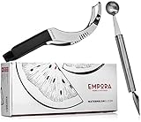 Watermelon Slicer Corer & Server with Melon Baller and Carver, Stainless Steel Cutter with Unbreakable Pin