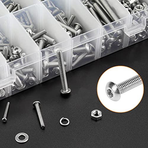Vis à tête bombée M2 M3 M4 en acier 304 avec empreinte hexagonale pour un serrage précis