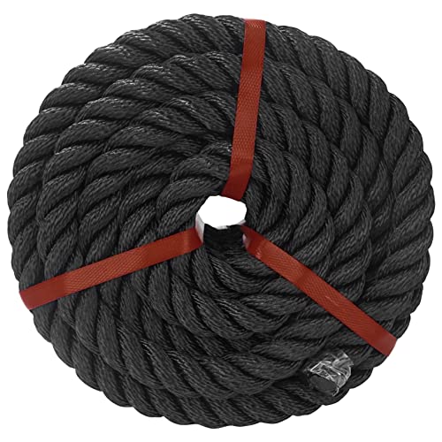Cuerda trenzada negra de 1 pulgada resistente para trabajos de jardín 4