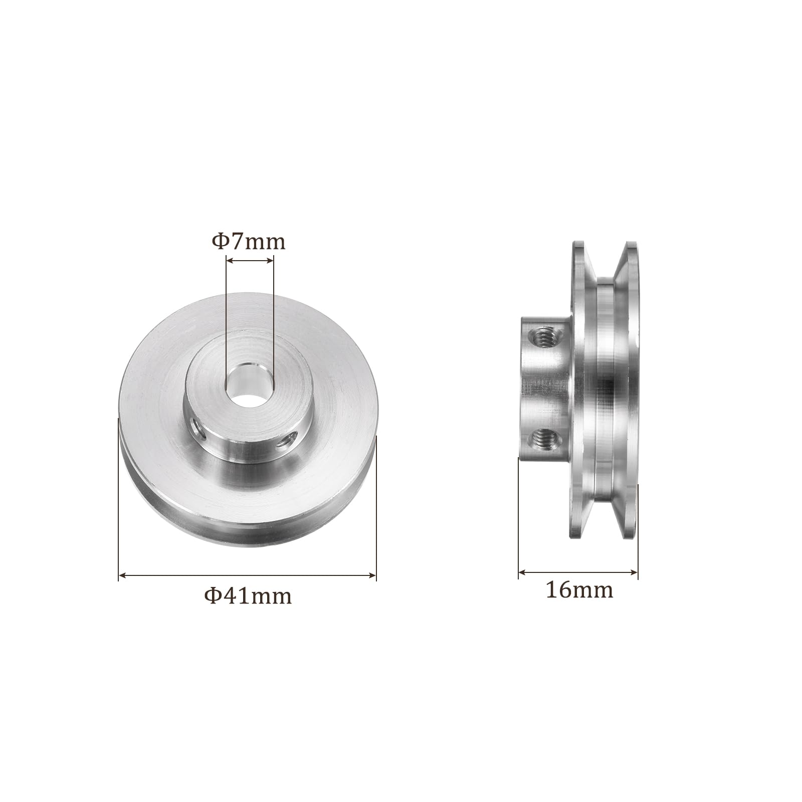 Keilriemenscheibe 41mm Mit 7mm Bohrung – Aus Aluminiumlegierung Für 3-5mm PU-Rundriemen – Antriebsscheibe Für Maschinen