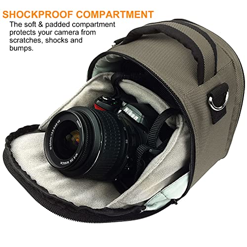 Roxie Camera Case Gadget Bag Carry Handle For Nikon Coolpix P950 A1000 B600 B500 P1000 W300 L340 L330 L840 L830 L620 D5500 D7100 D800 Z5 Z Fc Z50 Z6 Ii Z7 Ii #TOP3