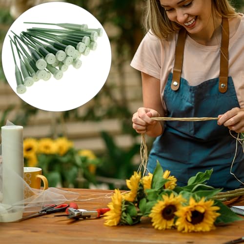 Tubes d'eau floraux verts QWORK de 15,2 cm pour compositions et art floral - 5