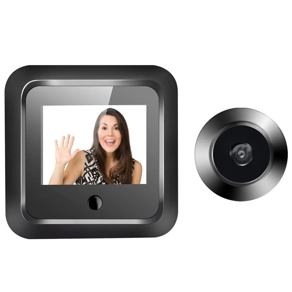 MOBYGKFY 120° Smart Digital Door Viewer Camera Security Monitor 240x320 Visual Doorbell 300000 Pixels Resolution
